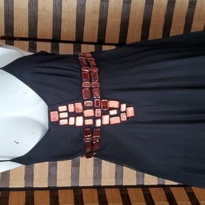 Tristan chiffon layered pleated tank